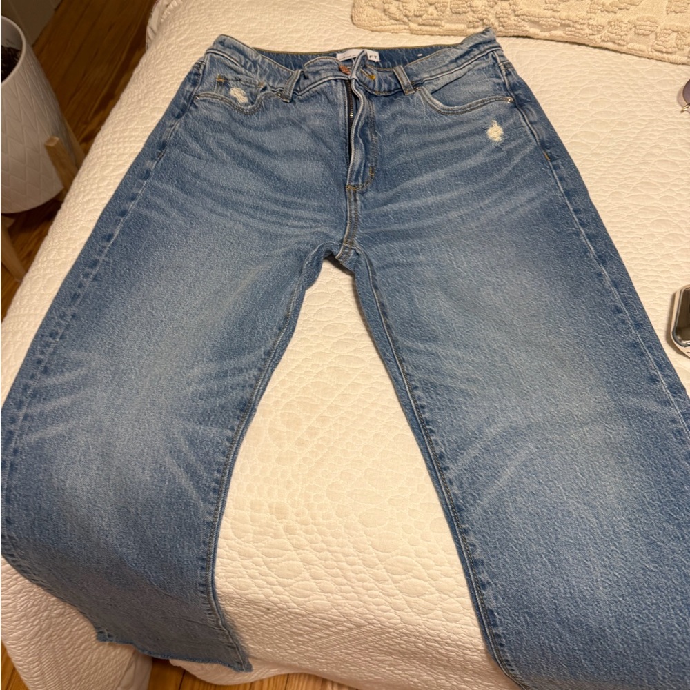 LOFT medium light Blue straight Boyfriend Jeans